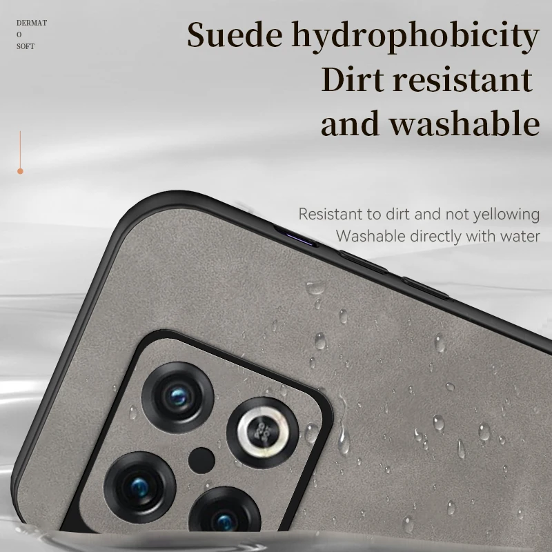 Funda suave clásica de piel de oveja PU para Oneplus 13 13R 12 11 11R 10T 10R 10 Pro, funda completa de piel mate para teléfono - imagen 2