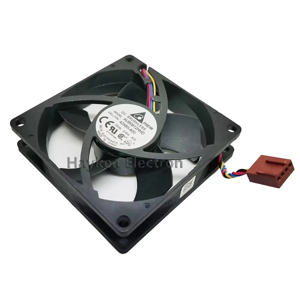 AUB0812HHD 8cm 80mm 80x80x20mm 8020 DC12V 0.40A ventilador de refrigeración de CPU del chasis Dell - imagen 3