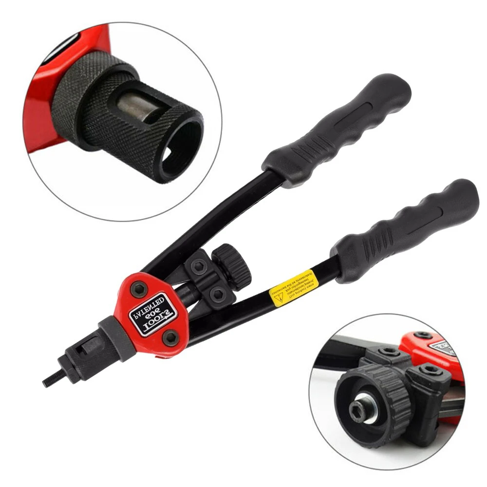 Pistola remachadora Manual de doble mango, tuerca ciega, herramienta de perforación de remache, herramienta de remache roscada M3-M12 - imagen 3