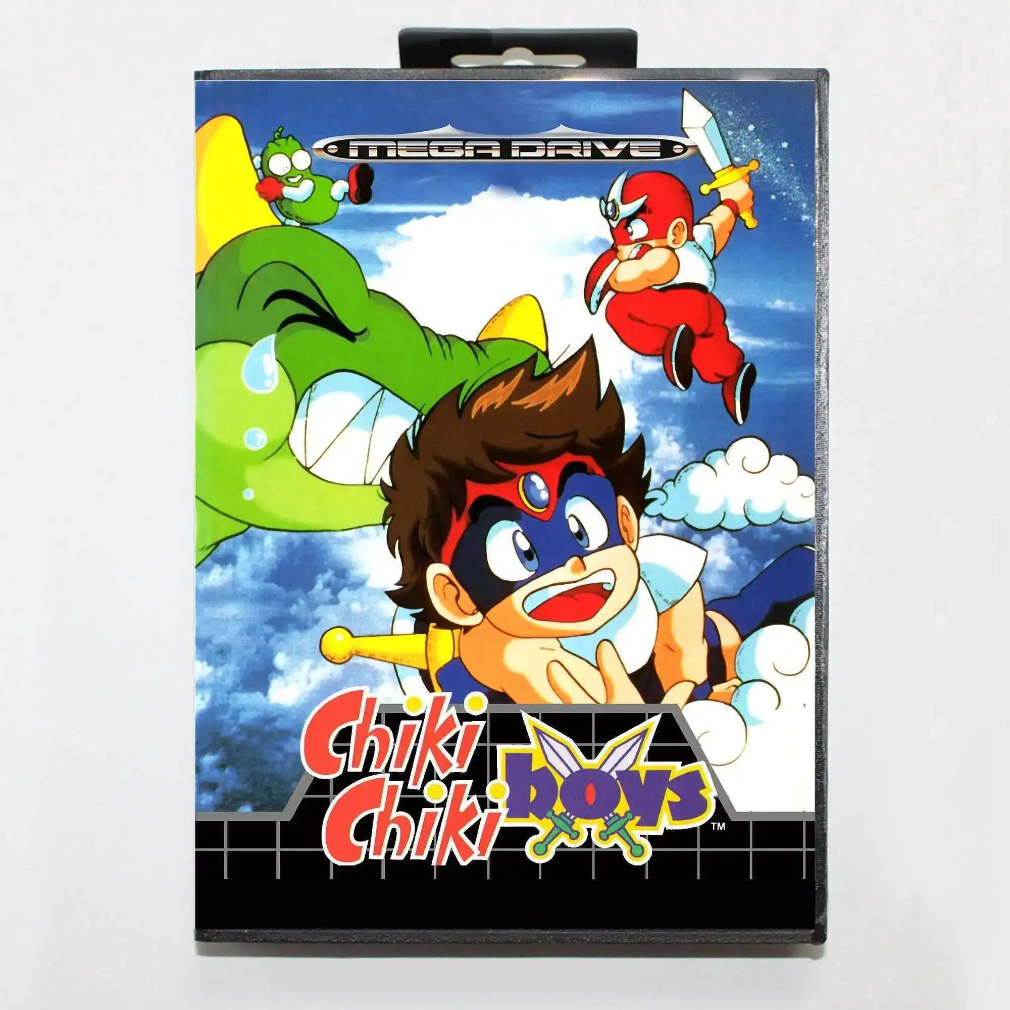 Tarjeta de juego MD Chiki Boys con caja EUR para sistema Sega Megadrive Genesis de 16 bits