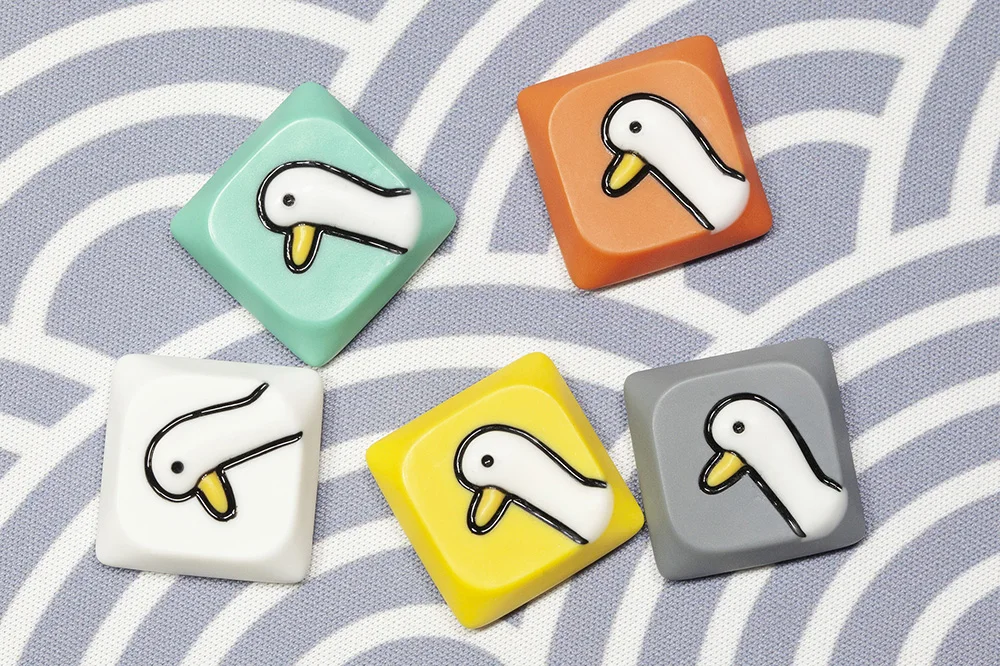 Teclas artesanales de resina de ganso grande, teclas de perfil bajo para teclado mecánico de vástago MX de perfil bajo, teclas novedosas hechas a mano - imagen 2