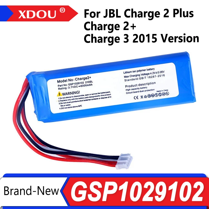 Batería de repuesto GSP1029102 de 6000mAh para baterías JBL Charge 2 Plus Charge 2+ charge 3 versión 2015 P763098