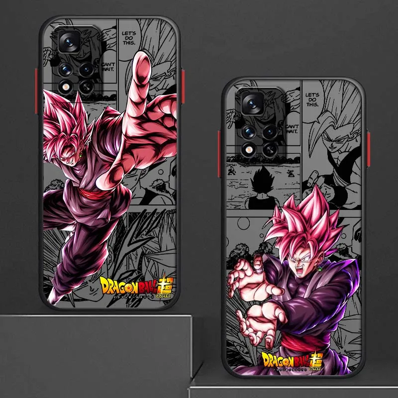 D-Dragon Ball Son Goku Manga funda para Xiaomi Redmi Note 14 13 12 11 10 9 Pro Plus 4G 5G funda de teléfono translúcida esmerilada - imagen 2