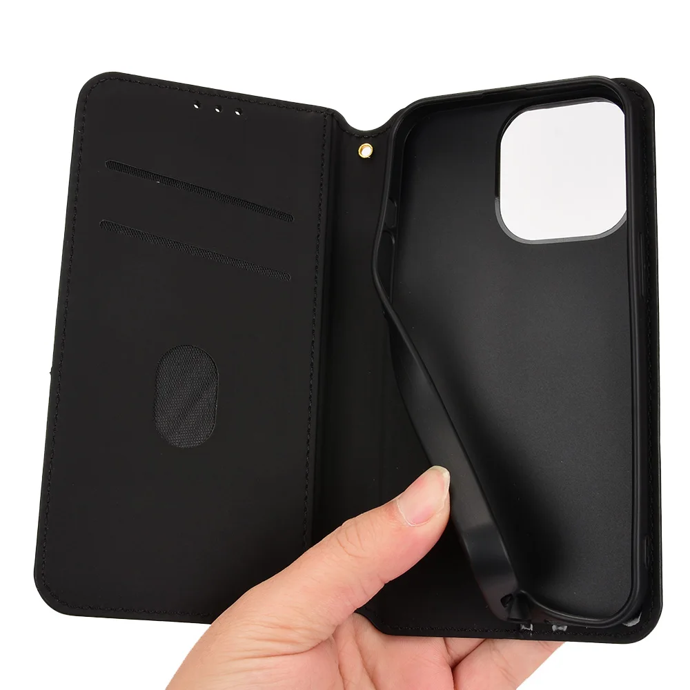 Funda tipo billetera de cuero Solt con tarjetas magnéticas para Iphone 14 PRO MAX 13 12 MINI 11 15 X XS XR 6 7 8 PLUS SE 2022, funda para libro - imagen 5
