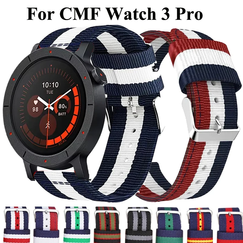 Lona de nailon para reloj CMF 3 Pro, Correa deportiva para reloj inteligente CMF de Nothing Watch Pro 2, pulsera de 22mm