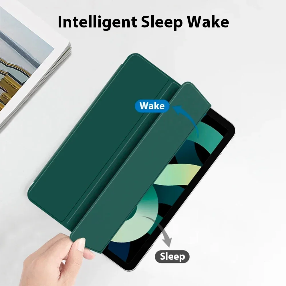 Funda tipo libro magnética inteligente para Ipad 10th Mini6 Air4 5 Pro 11 12,9 pulgadas funda para Ipad de triple pliegue accesorios para Ipad fundas para tabletas con activación automática - imagen 5