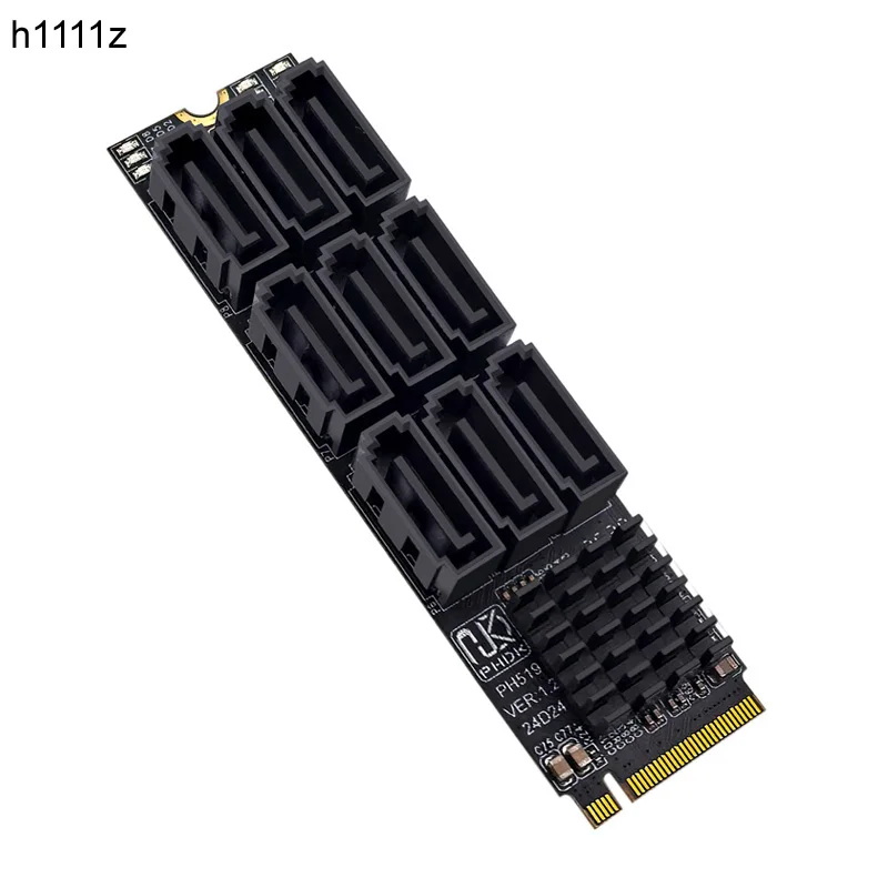 Nuevo M.2 NVME PCIE M-KEY a 9 puertos SATA3.0 tarjeta adaptadora Riser SATA III 6Gbps chasis servidor PC tarjeta de expansión de ordenador para escritorio