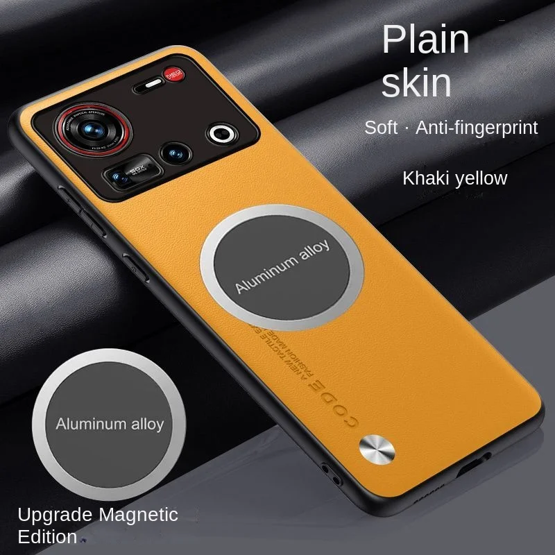 Para Nubia Z70 Ultra funda protectora trasera magnética de cuero vegano suave para Nubia Z70 Z60 Z50 Ultra Z60S Pro carcasa de teléfono - imagen 4