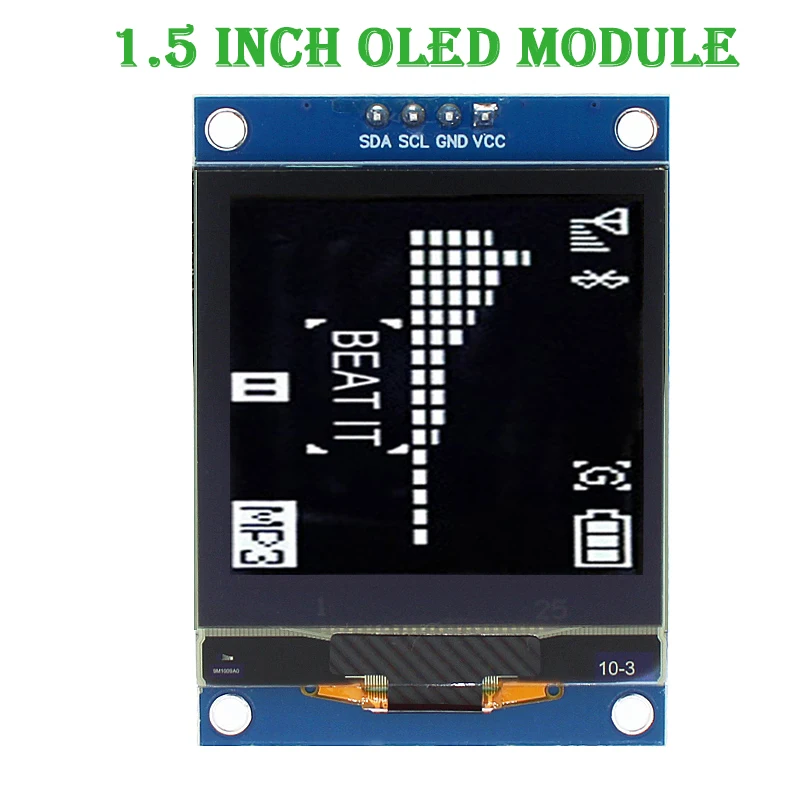Módulo de pantalla de protección OLED de 1,5 pulgadas 128x128 CH1107 para Raspberry Pi para STM32 para Arduino