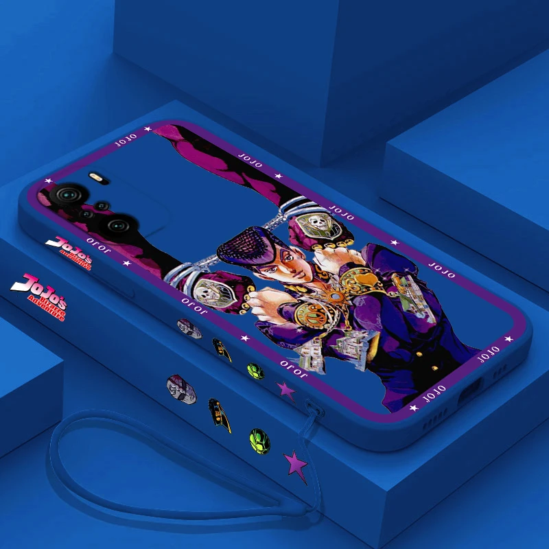 JOJO Kujo Jotaro Anime para Xiaomi Redmi Note 13 12 12Pro 11 11S 11T 10S 10 Pro Plus 5G funda de teléfono con cuerda líquida izquierda - imagen 3