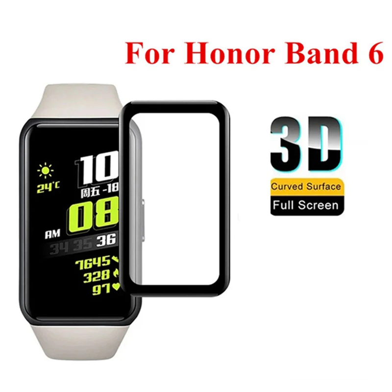 Película protectora de pantalla curvada 3D para Huawei Band 8 7 6 Pro, película de vidrio templado suave para Honor Band 3 4 5, accesorios (no de vidrio) - imagen 2