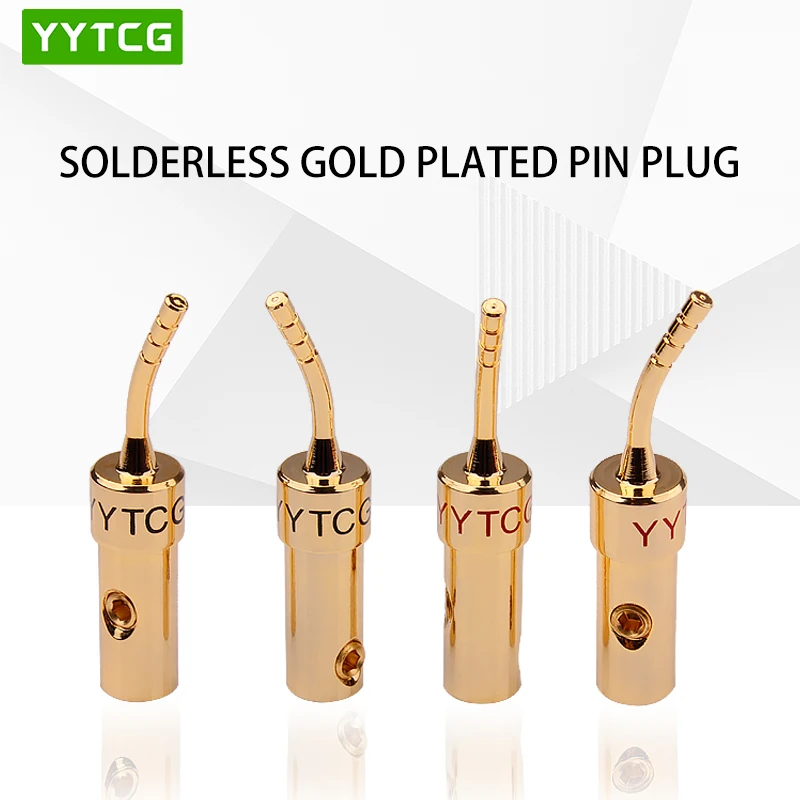 YYTCG-terminales de altavoz de 2MM, conector de pasador, tornillo de bloqueo, adaptador de Cable con cubiertas de goma, juego de conectores Banana, 4 unidades por lote