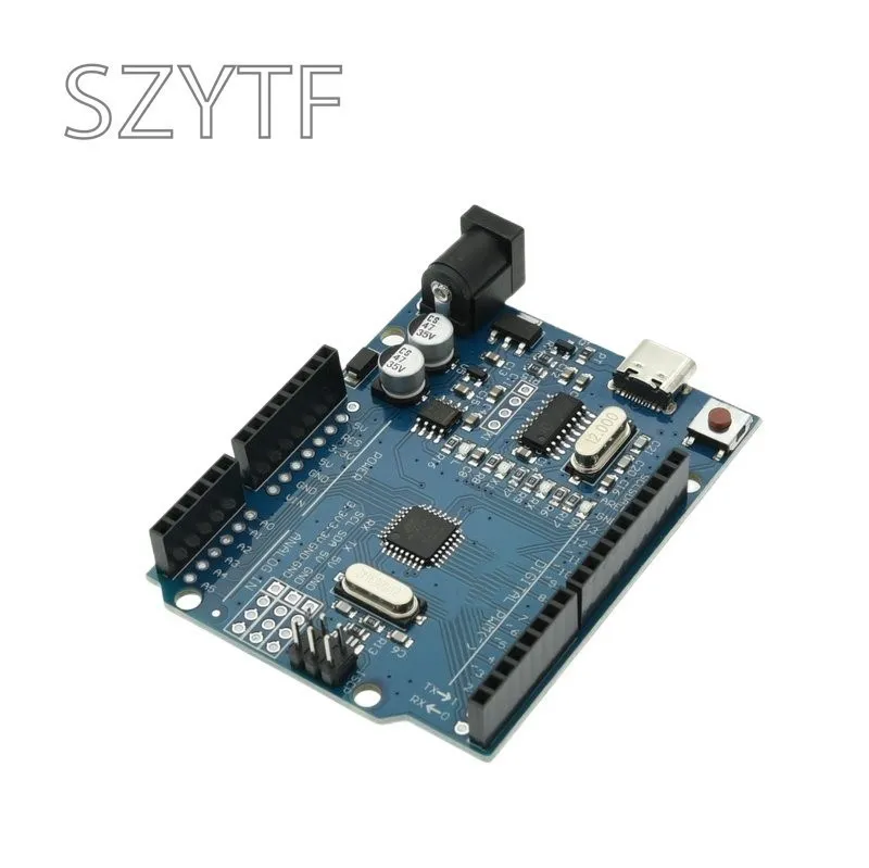 La Placa de desarrollo TYPE-C de la versión mejorada R3 (CH340) Envía un Cable de datos y una aguja de fila para la placa de desarrollo UNO R3