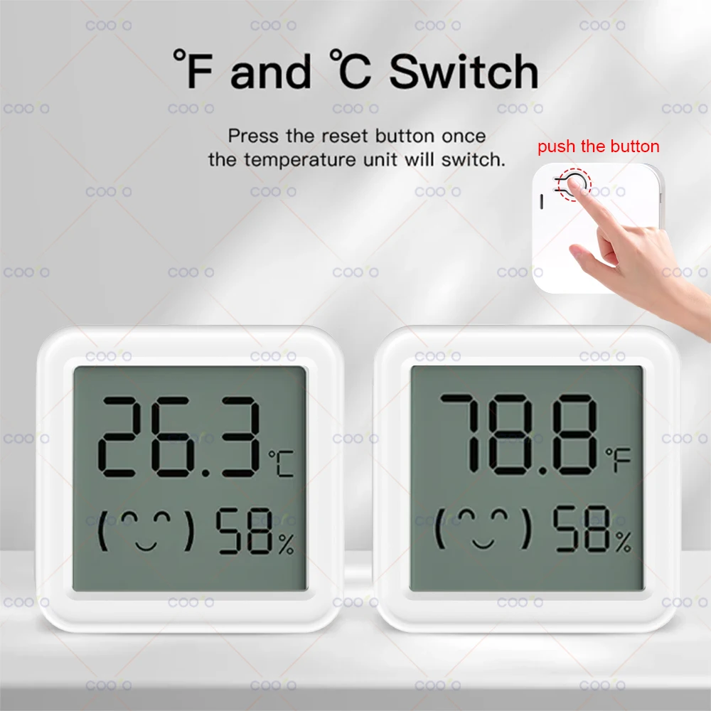 Mini Zigbee 3,0 Sensor de temperatura y humedad pantalla LCD aplicación remota Control termómetro a través de Tuya Smart Life para hogar inteligente - imagen 4
