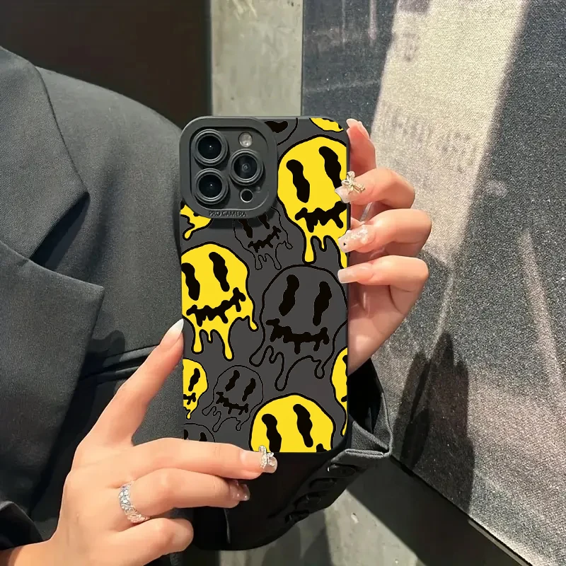 Funda de teléfono esmerilada con cara de fantasma divertida para iPhone 16, funda de silicona a prueba de golpes para iPhone 11 12 13 14 15 Pro Max XS XR X 7 8 Plus - imagen 3