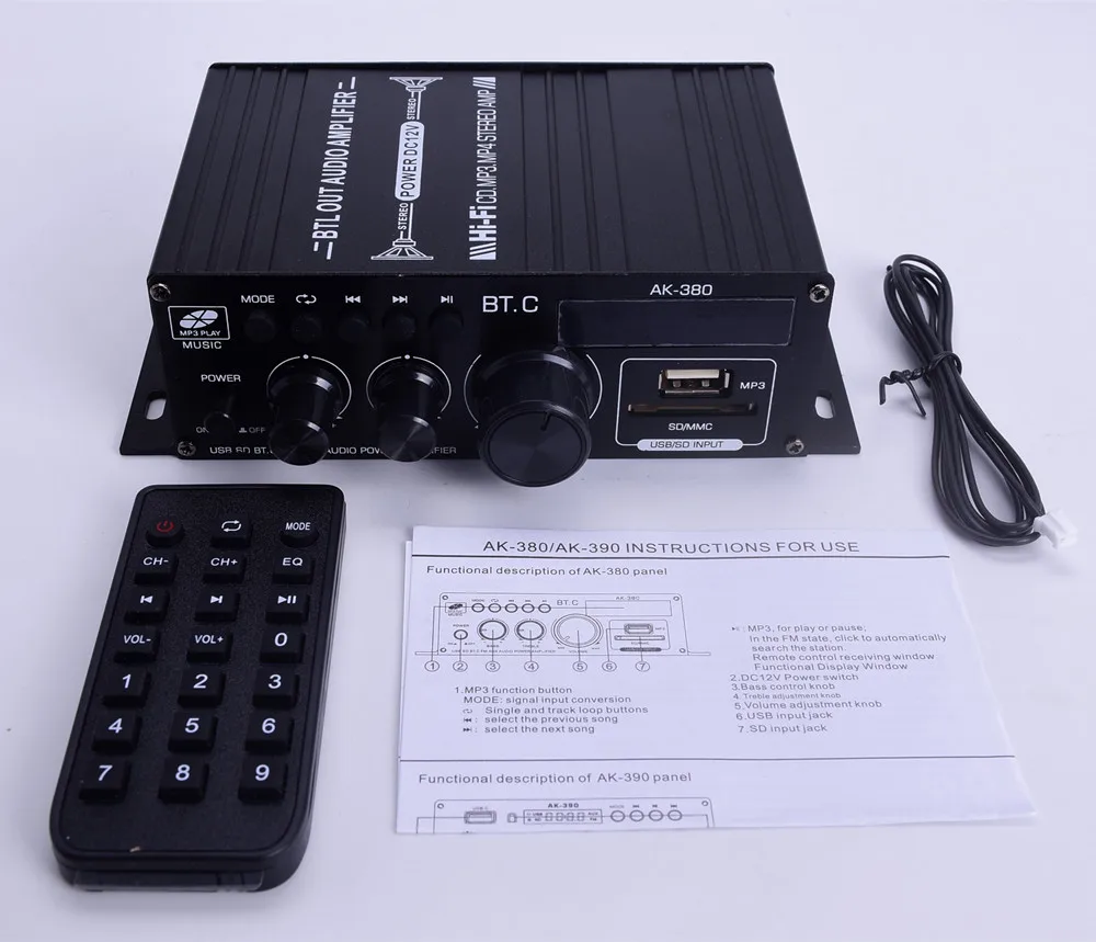 Amplificador Bluetooth HIFI 2.0 para Coche y Hogar 12V - imagen 3