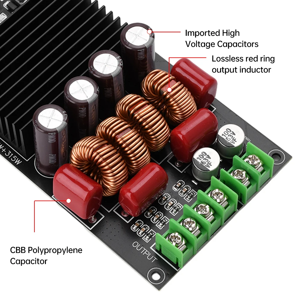 AMPLIFICADOR DE POTENCIA DE Audio TPA3255, doble canal, 2x300W, placa amplificadora Digital, estéreo HiFi, calidad de sonido de alta fidelidad - imagen 4