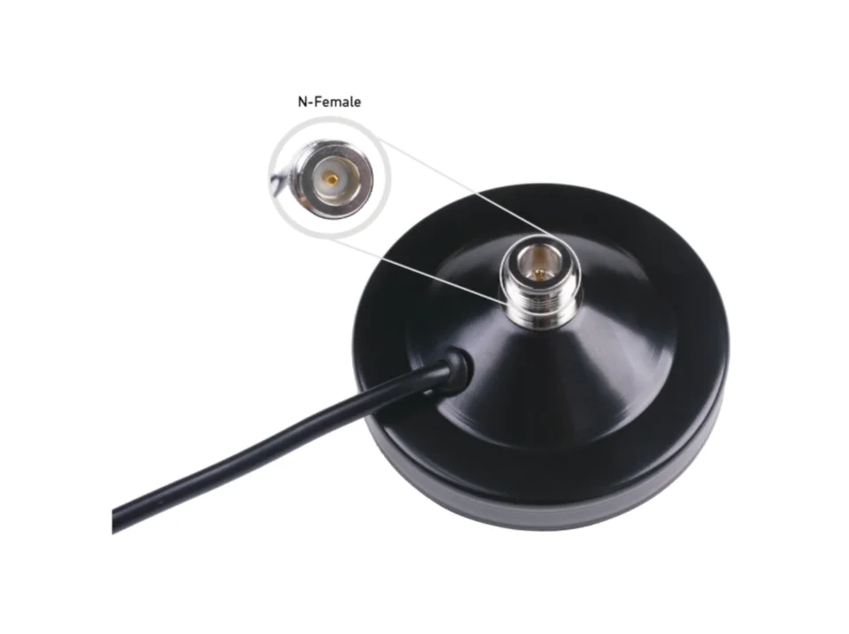 Base magnética de antena, N hembra a RP-SMA macho-CFD200-Black-2m - imagen 4