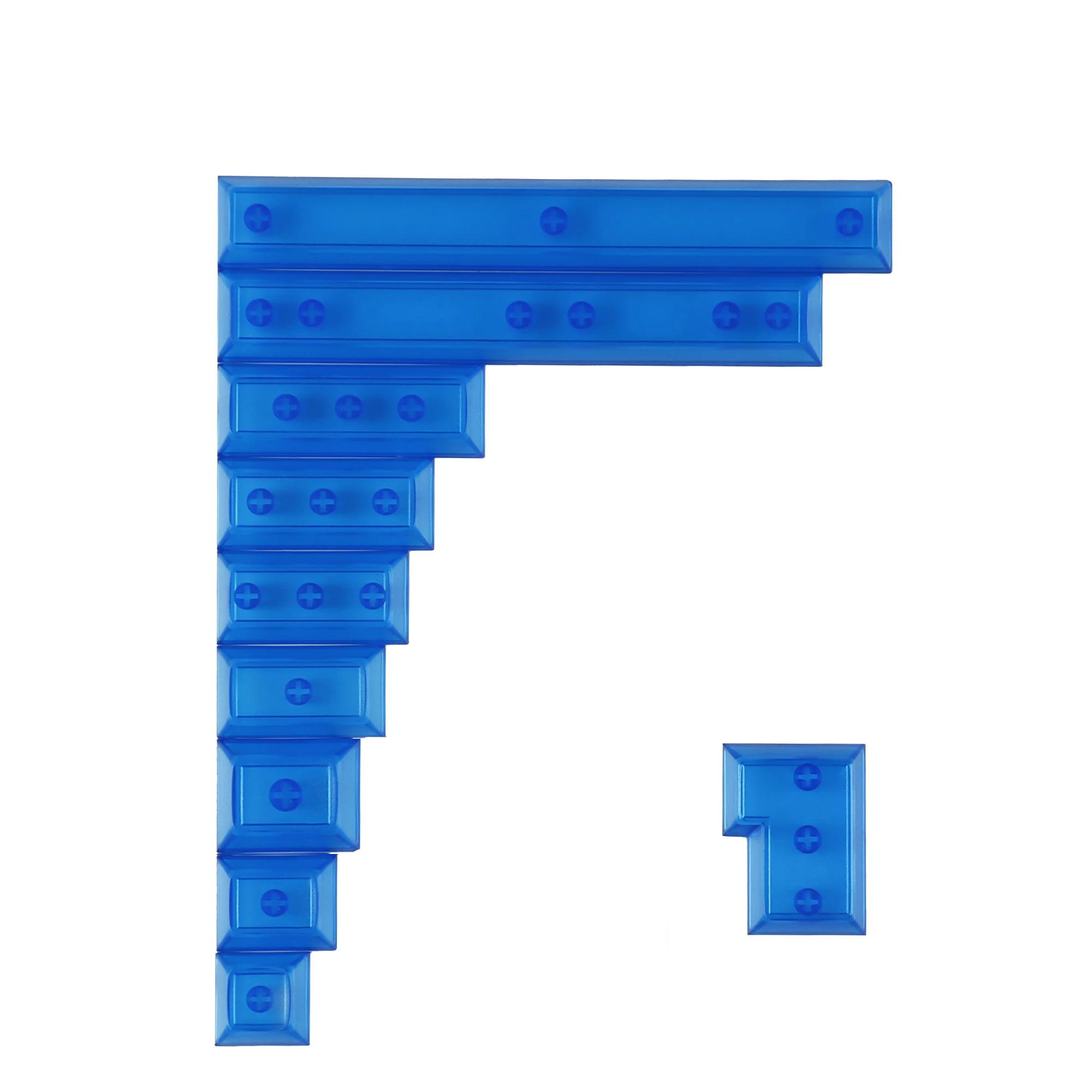 YMDK negro claro azul colorido Material ABS retroiluminado perfil DSA teclas personalizadas PBT para teclado de interruptores MX