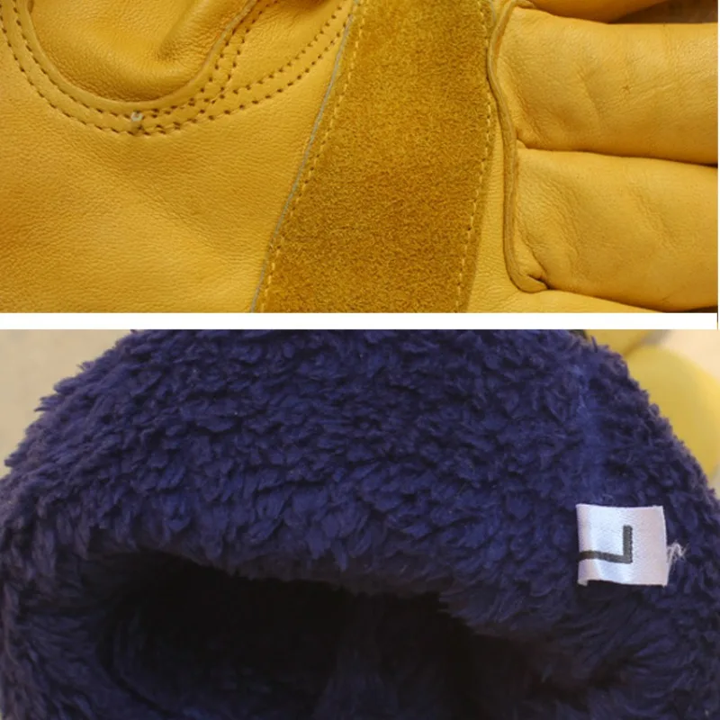 Guantes de trabajo de cuero de vaca, protección laboral de seguridad, deportes de jardín, conductores de motocicletas, trabajo, soldadura, guantes resistentes al desgaste - imagen 5