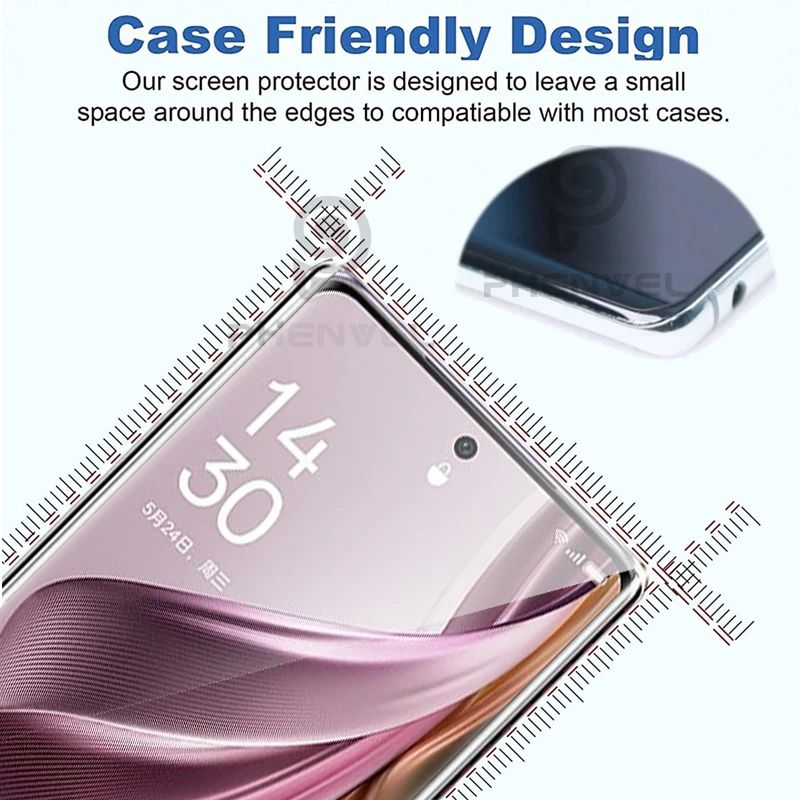 Vidrio Protector 3D para Oppo Reno 10 Pro plus, Protector de pantalla de pegamento completo para Reno10 pro + película de vidrio templado antirotura - imagen 5