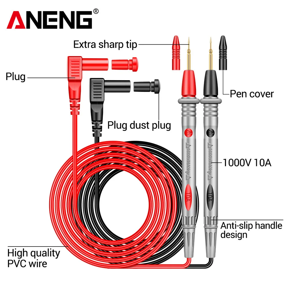 ANENG PT1005B multímetro Digital sonda cables de prueba 1000V 10A punta de aguja Universal multímetro probador Cable de sonda Cable de pluma - imagen 3