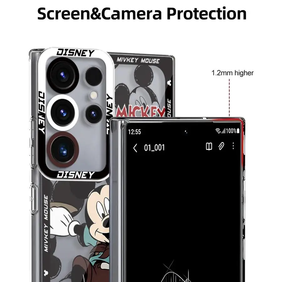 Disney funda de teléfono de Mickey Mouse para Galaxy note 20, 20Ultra, S21, S23, S22, S20, S24 Plus, S20, S23, S22, S21, S24, S23 Ultra, S20, S23, S21 FE - imagen 4
