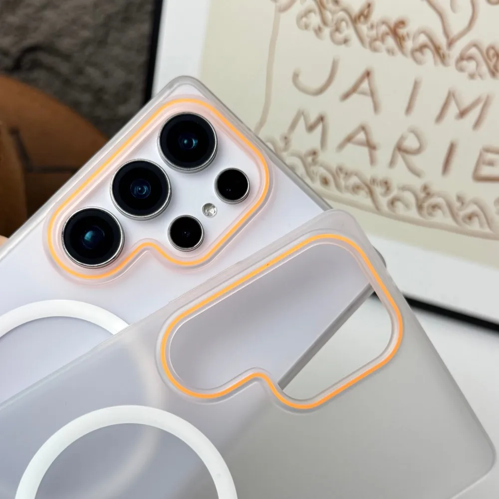 Para Samsung Galaxy S26 Ultra funda protectora trasera magnética MagSafe degradado duro a la moda para Samsung S25 S24 Ultra S26PLUS - imagen 3