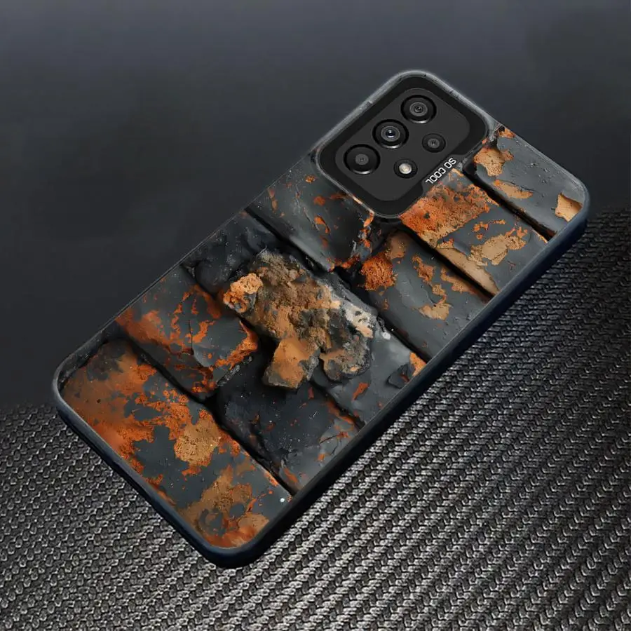 Funda de teléfono para Samsung Galaxy A71 A35 A53 A52 A55 A73 A72 A26 A36 A51 A56 A54 carcasa suave diseño Retro oxidado - imagen 2