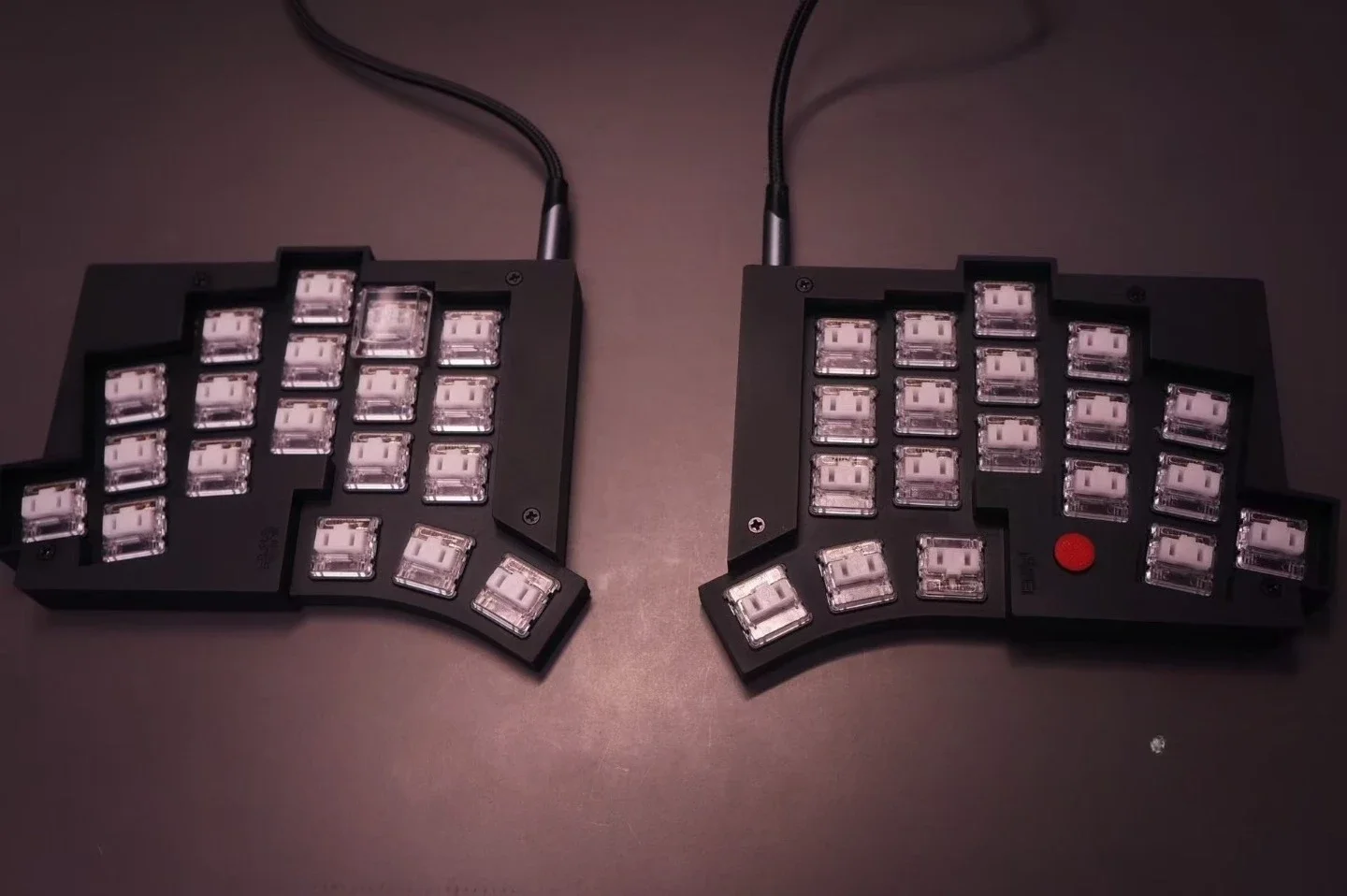 Trackpoint + TOTEM Kit de teclados divididos 38 teclas de perfil bajo Kailh Choc V1 cableado Hotswap teclado ergonómico personalizado QMK/VIAL tipo c - imagen 3