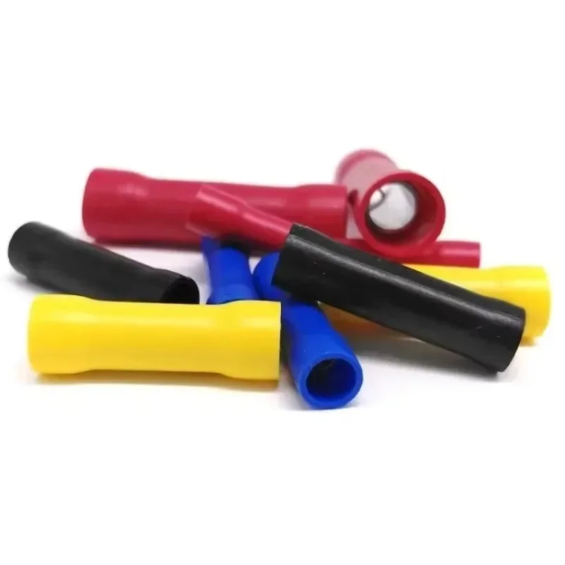 Terminal de Cable BV1.25 BV2 BV3.5 BV5.5 BV8, empalme a tope recto, engarzado, tubo de cobre aislado de PVC, conexión de Cable de prensa en frío, 10 ~ 100 Uds. - imagen 2