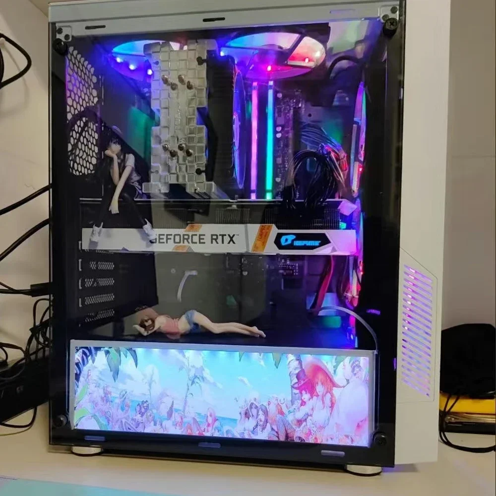 Panel de iluminación RGB con carcasa de PC personalizable, cubierta lateral GPU, deflector emisor de luz ARGB, placa decorativa para gabinete de jugador, 5/12V, AURA SYNC - imagen 5