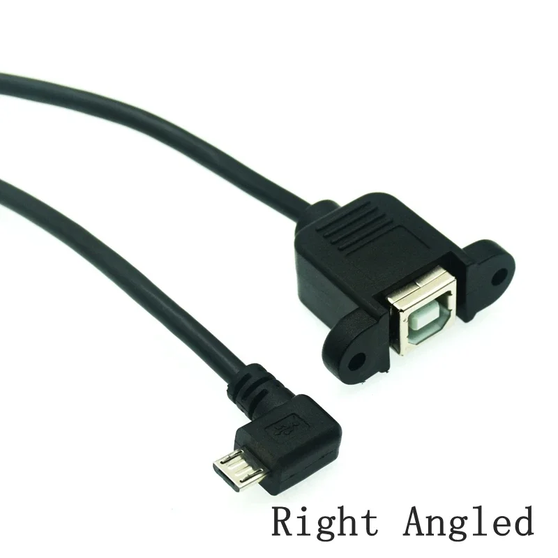 1x montaje en Panel de impresora USB 2,0 B enchufe hembra a Micro USB Cable conector macho de 5 pines 1FT/1,5 pies - imagen 3