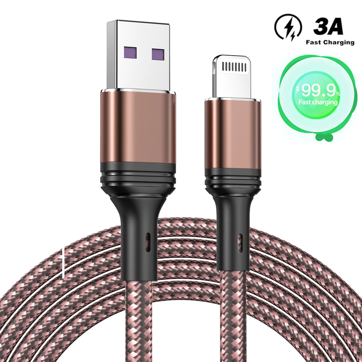 Cable USB de carga rápida 3A, Cable de datos para iPhone 11, 12, 13, 14 Pro X XS Max 6, 7, 8 Plus SE, Cable para iPad, Cable cargador de teléfono móvil de 6 pies