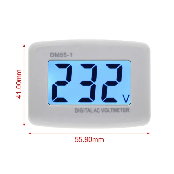 Voltímetro de pantalla digital LCD para el hogar, enchufe europeo y americano tipo DM55-1, CA 110V, 220V - imagen 3