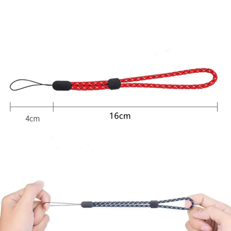 10 Uds correa de muñeca de mano cordón, correas de muñeca de nailon ajustables llavero cadena para soporte de funda de teléfono móvil, cámara, USB, insignia - imagen 3