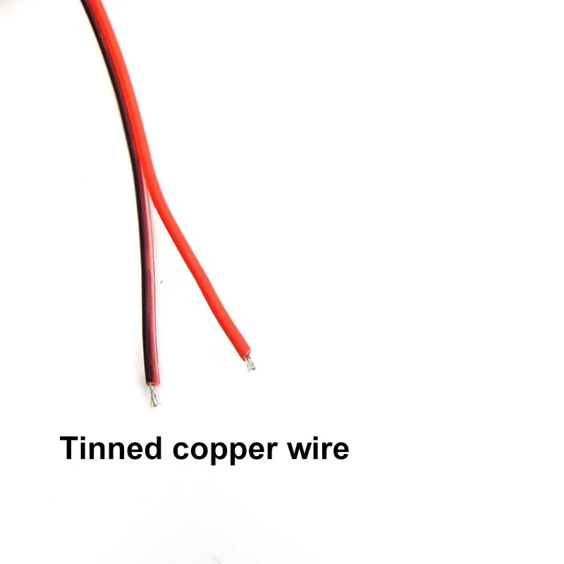 Cable con cable de PVC con aislamiento de cobre estañado de 2 pines, extensión eléctrica de 22 awg, conexión DIY para iluminación de tira LED - imagen 5