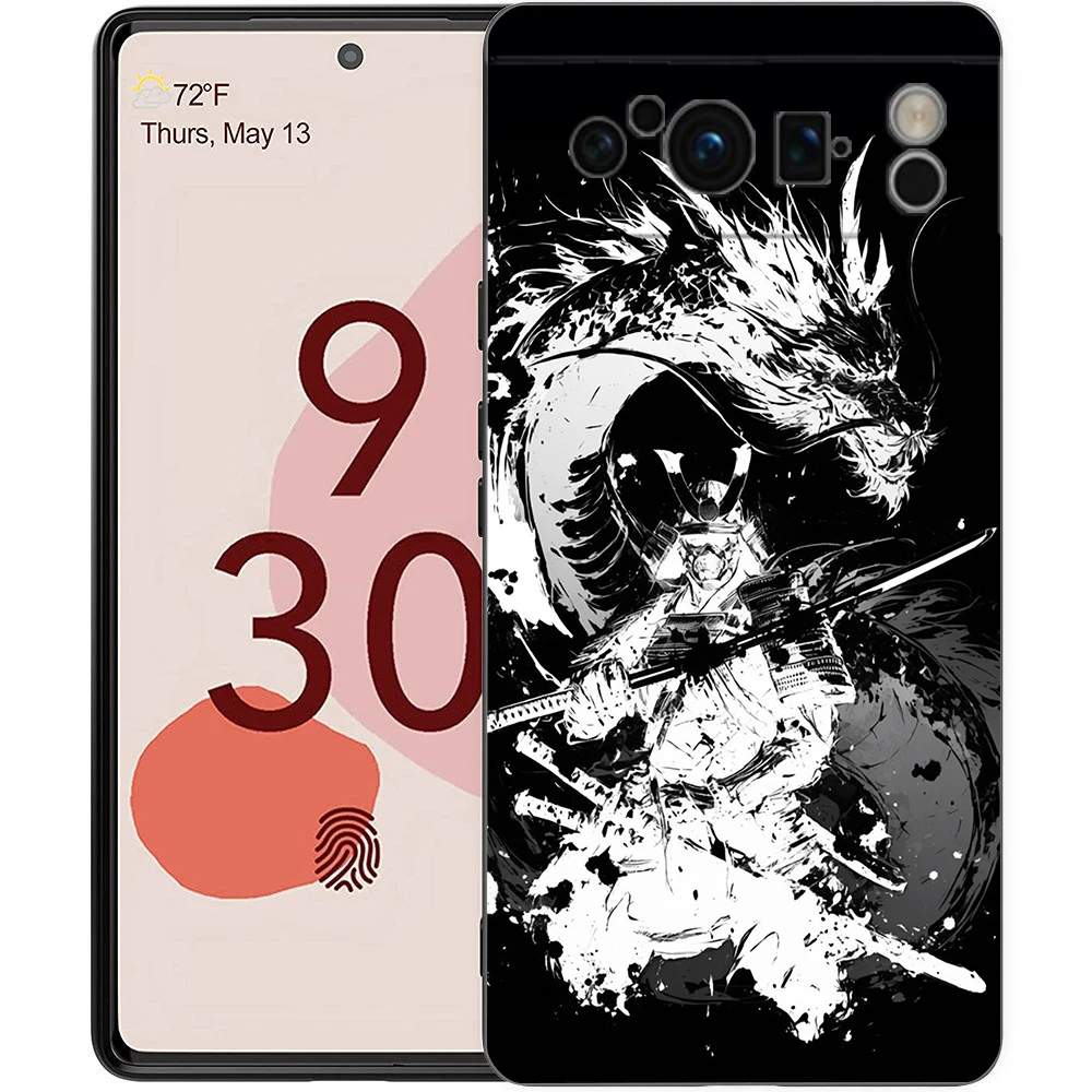 Funda de teléfono Dragon para Google Pixel 10 9 8 7 6 Pro XL 9A 8A 6A 7A 5G, funda negra de TPU suave a prueba de golpes - imagen 5