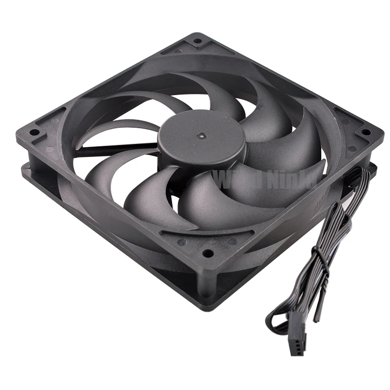 DF 1202512 B2UN 12cm 120mm 120x120x25mm DC12V 0.37A 4,44 W 4 pines 6000rpm ventilador de refrigeración de dos rodamientos de bolas para CPU de ordenador Prestige P100 - imagen 5