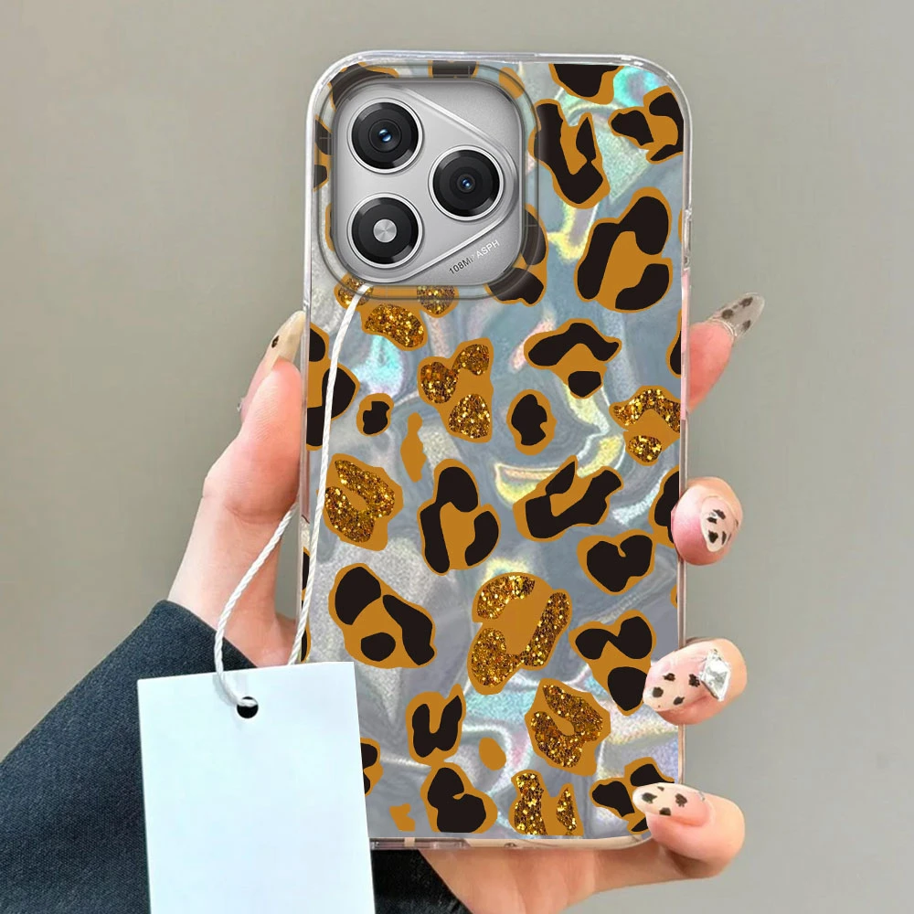 Funda de teléfono con textura de agua y estampado de leopardo para Honor 400 200 Pro Magic7 6 5 Lite X9a X9c X8b X8a X8c, funda trasera de silicona suave - imagen 4
