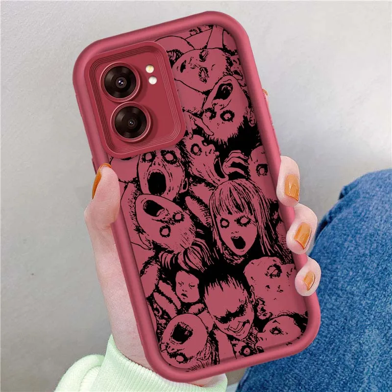 Junji Ito-funda de cómics de terror para OPPO A96 A58 A74 A78 A72 A53 A54S A94 A54 A16 A52 A57 A98 A76, funda de teléfono con escalera ocular - imagen 5
