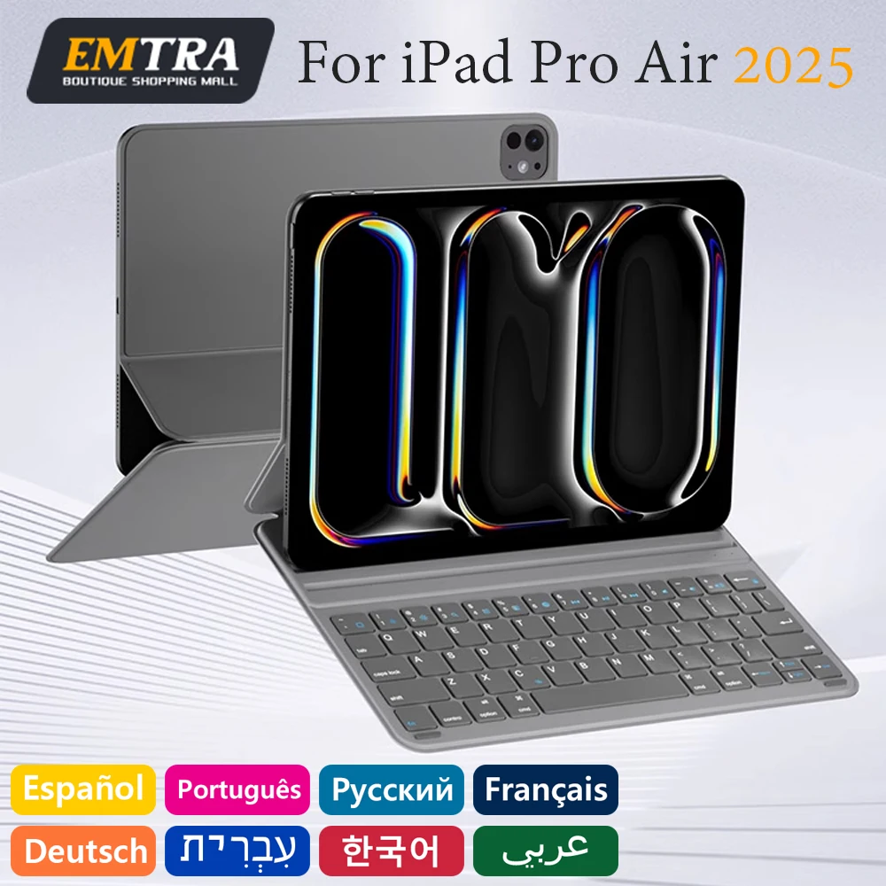 Teclado mágico magnético para iPad 11. ° 10. ° teclado Bluetooth inalámbrico para IPad Air 4 5 6 Pro 11 Tablet funda inteligente fundas hebreas - imagen 2