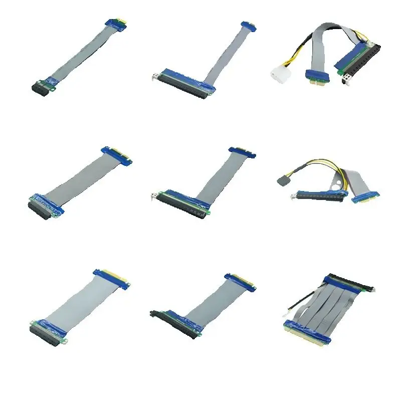 PCI Express PCI-E 1X 4X 8X 16x macho a 16X hembra Cable adaptador de cinta extensora de tarjeta elevadora para tarjeta gráfica GPU Mining Miner - imagen 2
