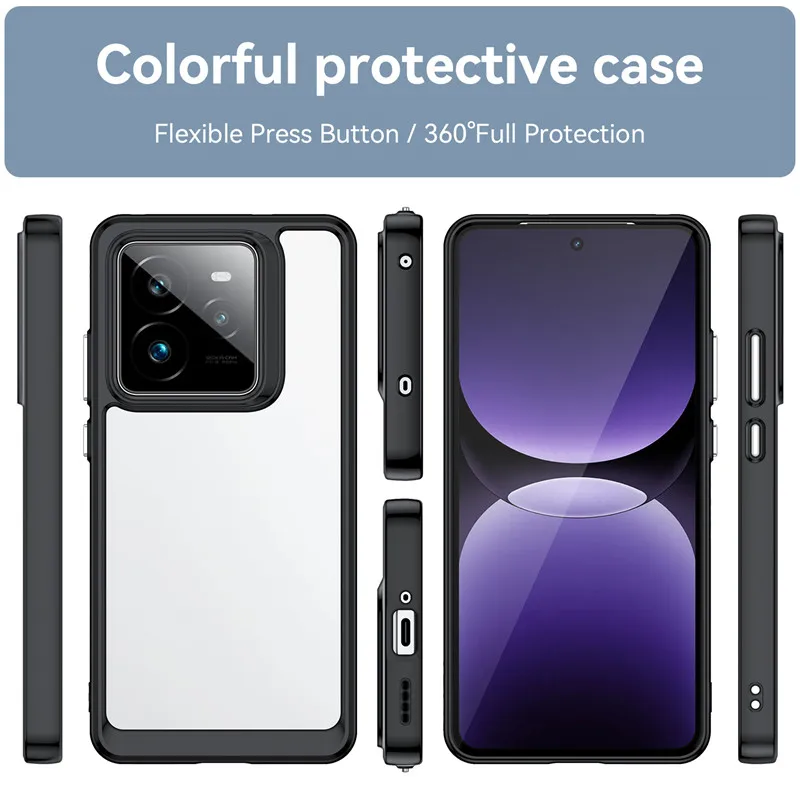 Para Realme GT7 Pro Funda de carreras cubierta TPU borde acrílico Backplane parachoques Fundas protectoras de teléfono en Realme GT 7 Pro Racing Funda - imagen 2