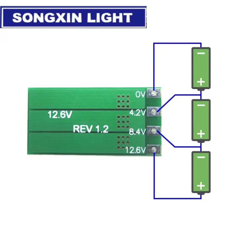 Placa de circuito de equilibrio de batería de litio 2S 3S 4S 100MA, placa de equilibrio de batería de iones de litio 18650, corriente equilibradora 8,4 V/12,6 V/16,8 V - imagen 5