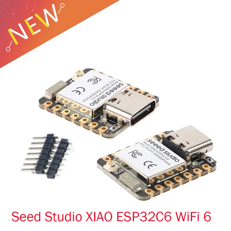 10 uds/1 unidad de estudio de semillas XIAO ESP32 Seeed Studio ESP32C6 WiFi 6 + Bluetooth- Ble 5 compatible con Zigbee Matter Board módulo inalámbrico Wi-Fi