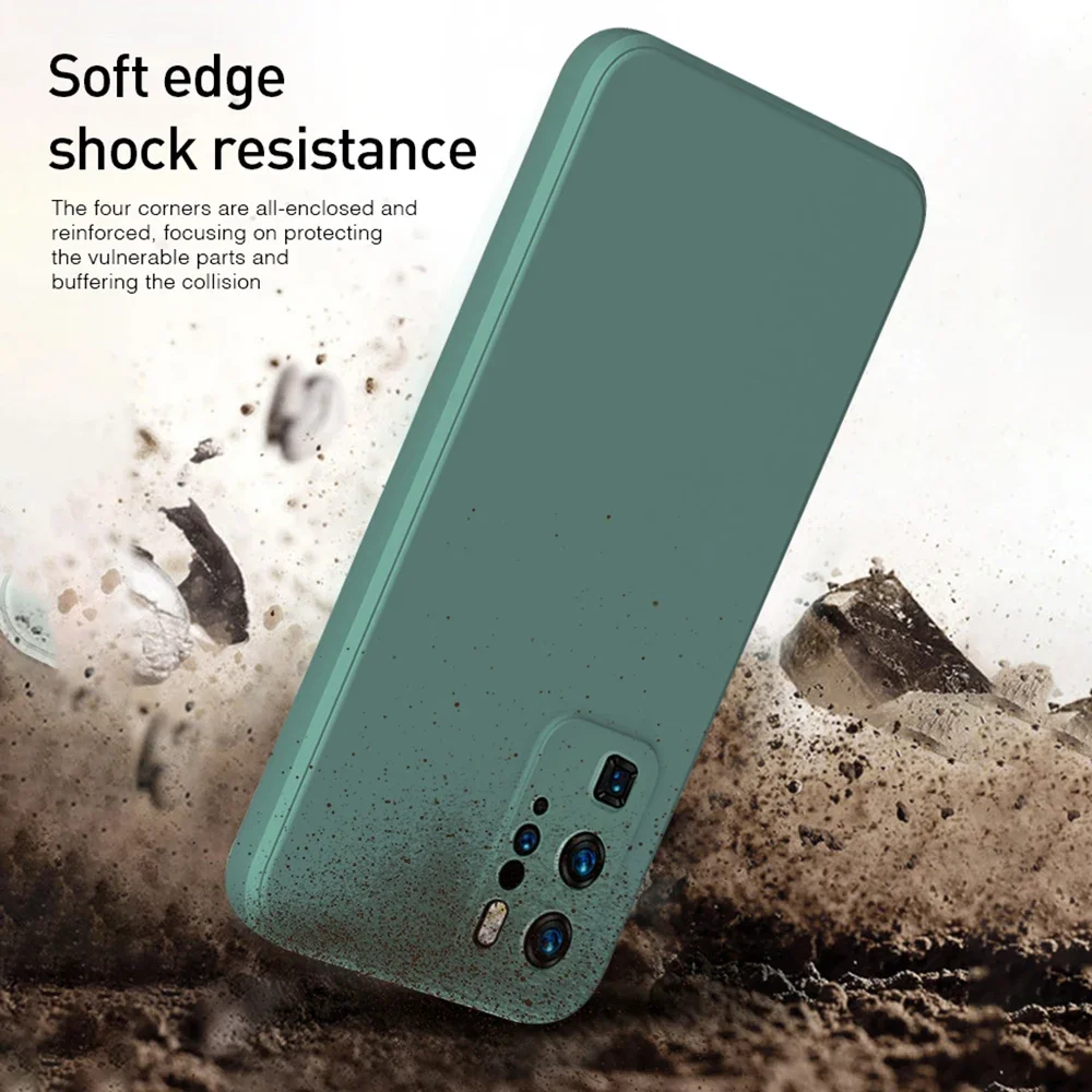 Fundas cuadradas originales de silicona líquida para Huawei P10 P20 P30 P40 Pro Plus Lite 4G 5G protección de cámara fundas de teléfono bonitas P40Pro - imagen 4