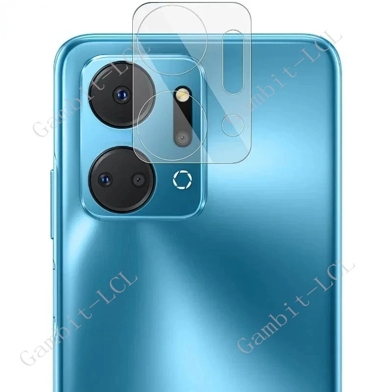 Lente de cámara Integral 3D para Honor X7a Plus, vidrio templado en Honor X7aPlus, película protectora de pantalla trasera