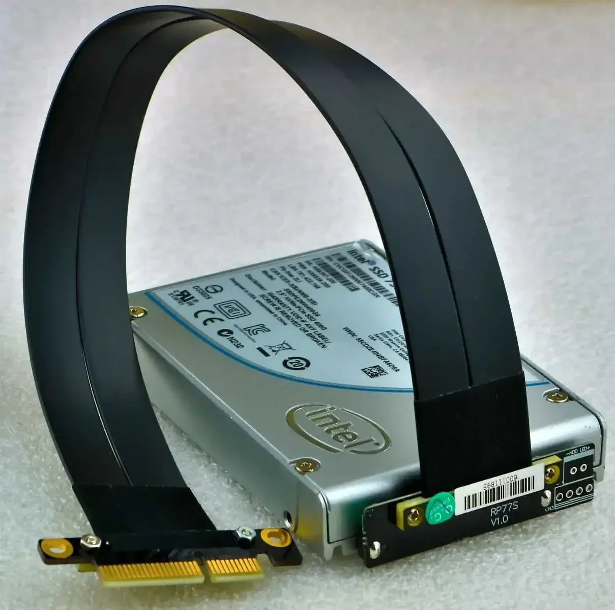ADT-Link U.2 interfaz PCIe 3,0 x4 a U.2 NVME SSD Cable de extensión SFF-8639 NVMe PCI-Express 4x U.2 tarjeta elevadora de alta velocidad 32Gbps - imagen 4