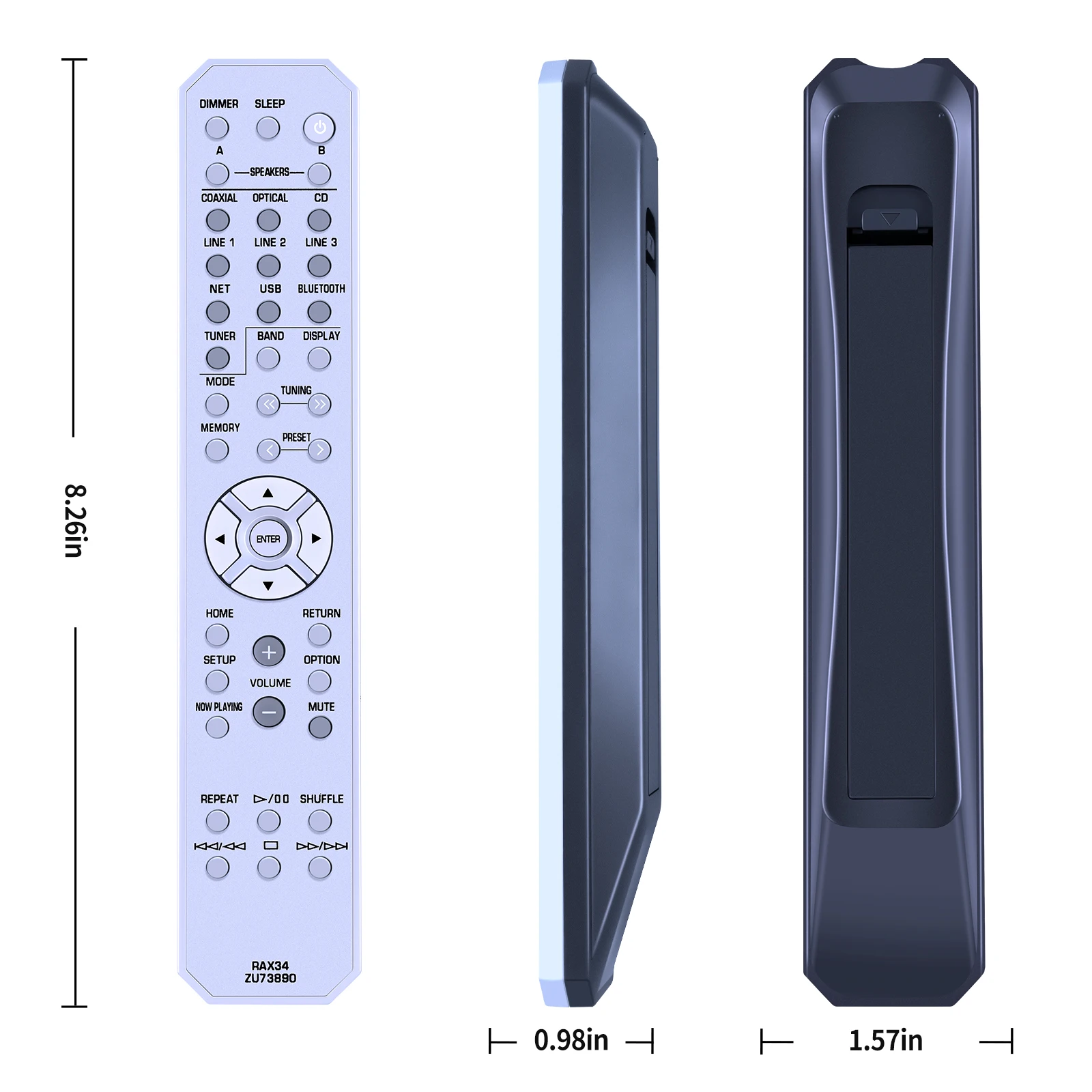 Mando a distancia RAX34 ZU73890 para Yamaha, receptor de Audio y vídeo, R-N402, R-N402D - imagen 5
